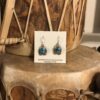 Navajo Artist Thomas Francisco Egyptian Web Turquoise & Sterling Squash Blossom Necklace & Earrings - Image 3