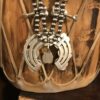 Navajo Artist Thomas Francisco Egyptian Web Turquoise & Sterling Squash Blossom Necklace & Earrings - Image 4